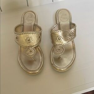 Jack Rogers Gold Sandals